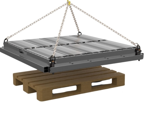Sollevamento pacchi batterie EV con perni autobloccanti Halder